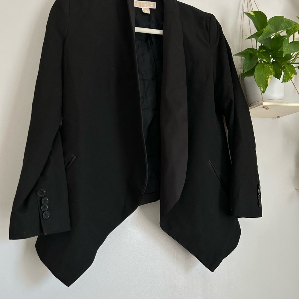 🩷MICHAEL KORS BLACK TUXEDO BLAZER WOMANS SIZE XS BUSINESS OFFICE LONG SLEEVE - Picture 3 of 7